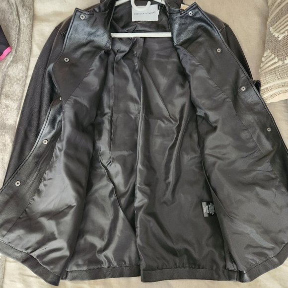 NWT Rebecca Minkoff Black Faux Leather Jacket - Picture 4 of 10